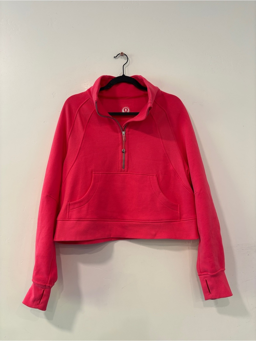 Lululemon Scuba Sweatshirt Half Zip Oversized Funnel Neck Glaze Pink Sz M/L